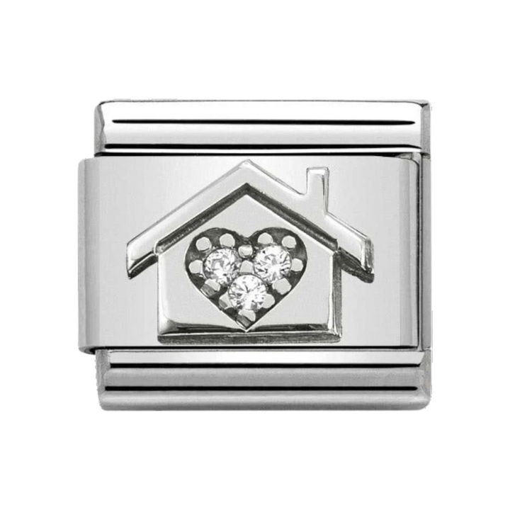 Nomination Classic Silver and Zirconia House with Heart Charm 330311_11