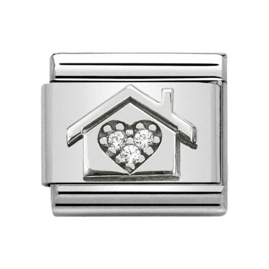 Nomination Classic Silver and Zirconia House with Heart Charm 330311_11
