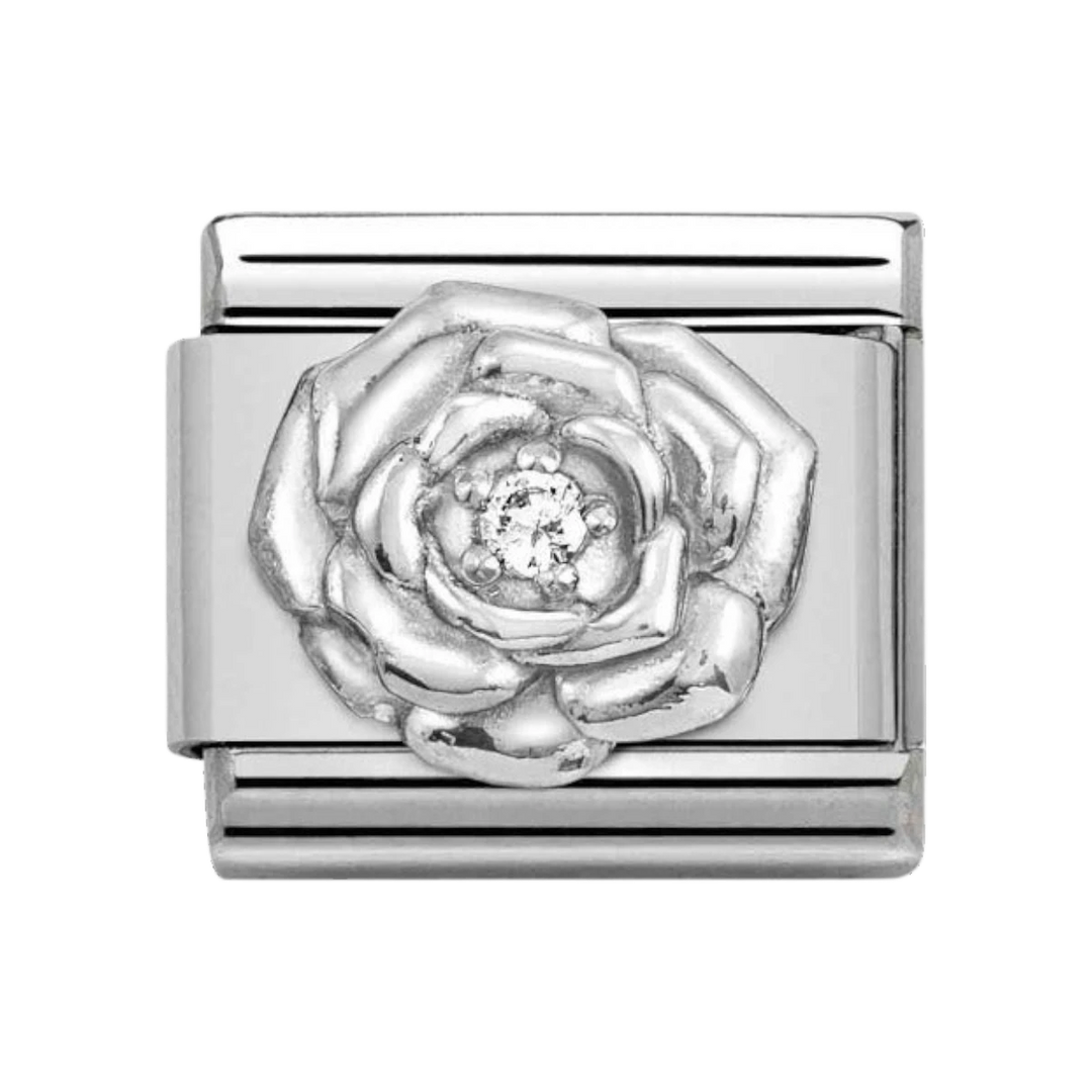 Nomination Classic Silver and Crystal Rose Charm 330311_12