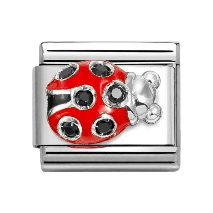 Nomination Classic Silver and Red Enamel Ladybird Charm