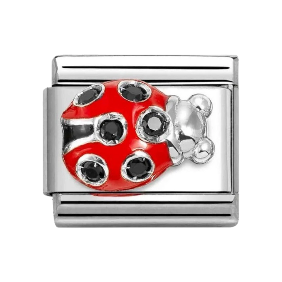 Nomination Classic Silver and Red Enamel Ladybird Charm