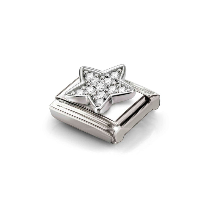 Niche Jewellery Nomination Silver with White Cubic Zirconia Star Charm detail