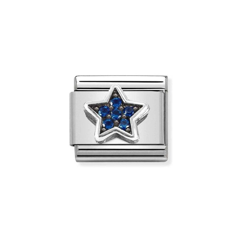 Nomination Composable Symbols Charm - Cubic Zirconia and Silver Blue Star 
