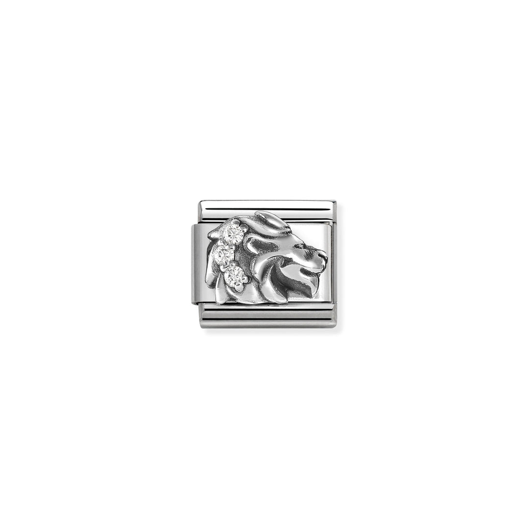 Nomination Silver and Zirconia Oxidised Zodiac Leo Charm