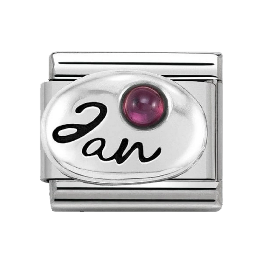 Nomination Classic Sterling Silver January Garnet Birthstone Charm 330505_01