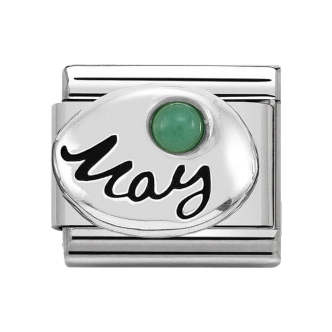 Nomination Classic Sterling Silver May Emerald Birthstone Charm 330505_05