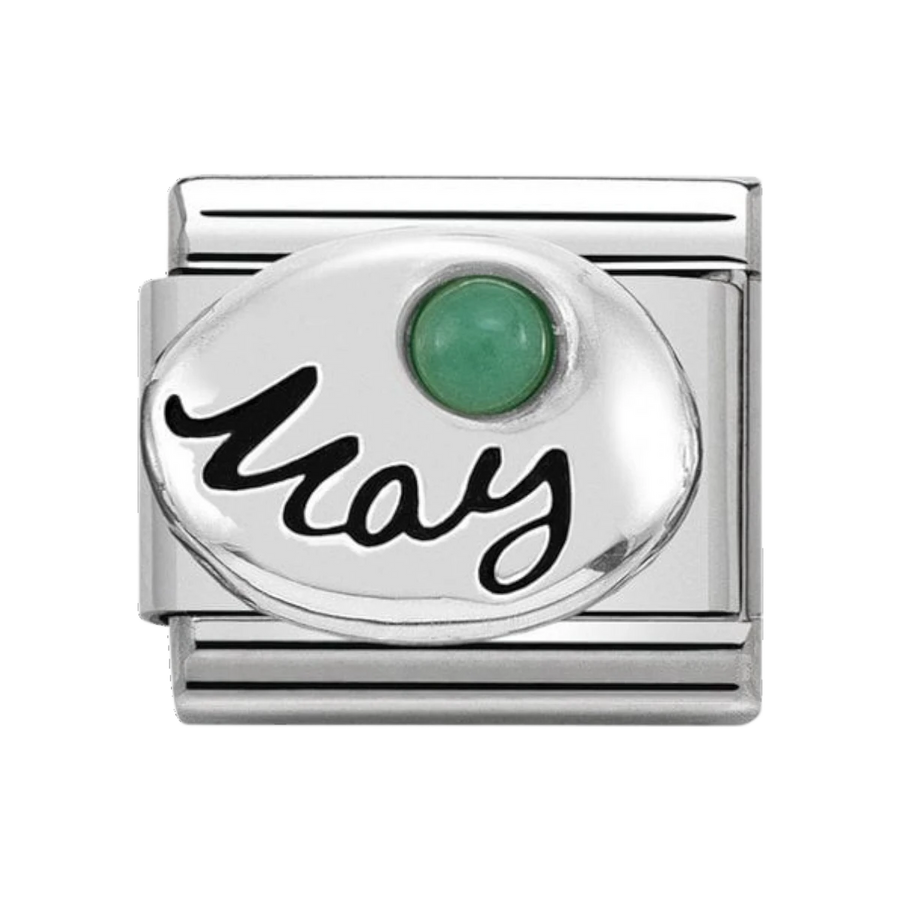Nomination Classic Sterling Silver May Emerald Birthstone Charm 330505_05