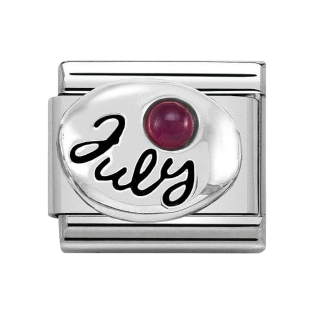 Nomination Classic Sterling Silver July Ruby Birthstone Charm 330505_07