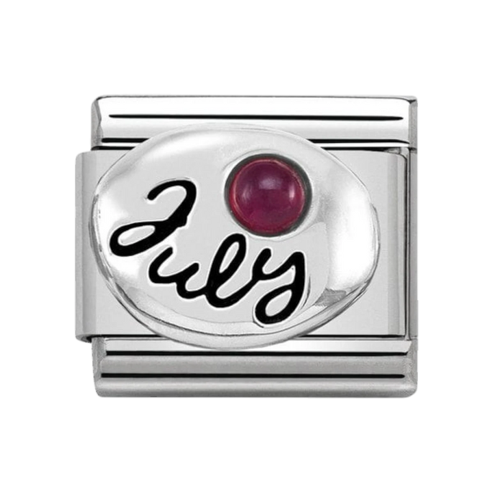 Nomination Classic Sterling Silver July Ruby Birthstone Charm 330505_07