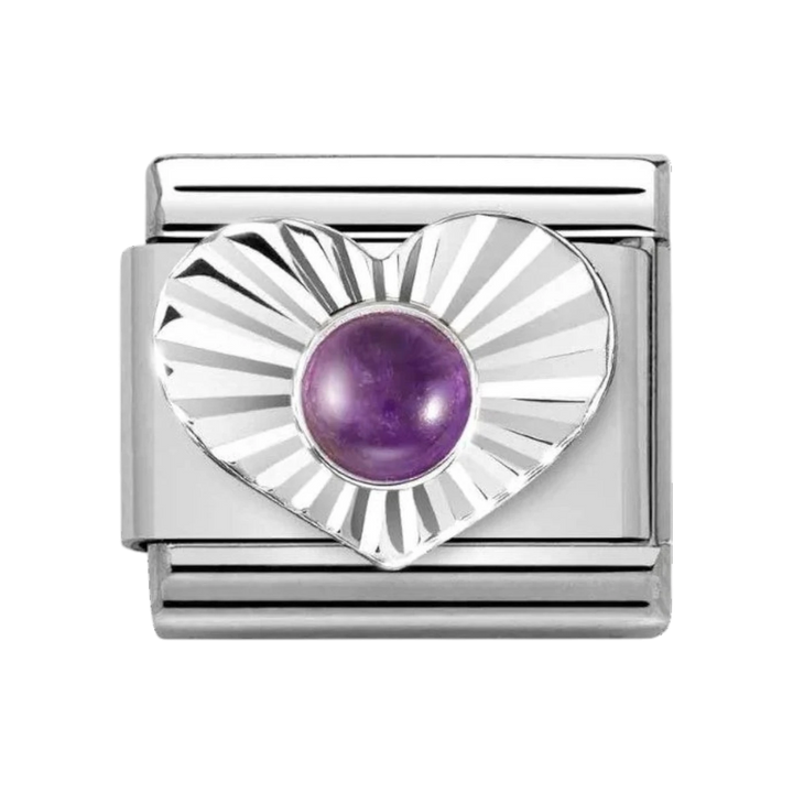 Nomination Classic Silvershine Diamond Amethyst Charm