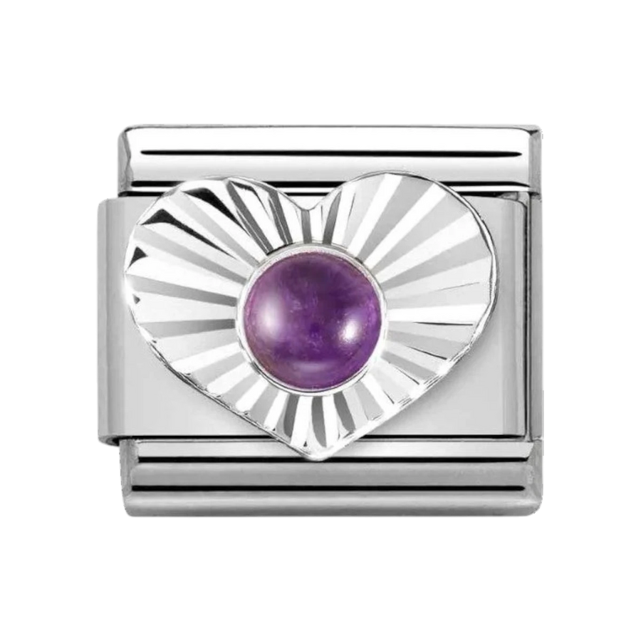 Nomination Classic Silvershine Diamond Amethyst Charm