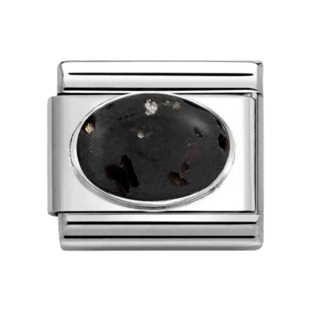 Nomination Classic Charm Silver with Lava Stone Matte 330510_43