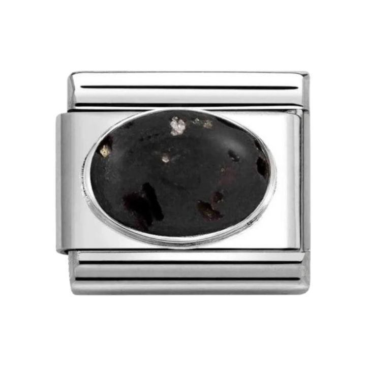 Nomination Classic Charm Silver with Lava Stone Matte 330510_43