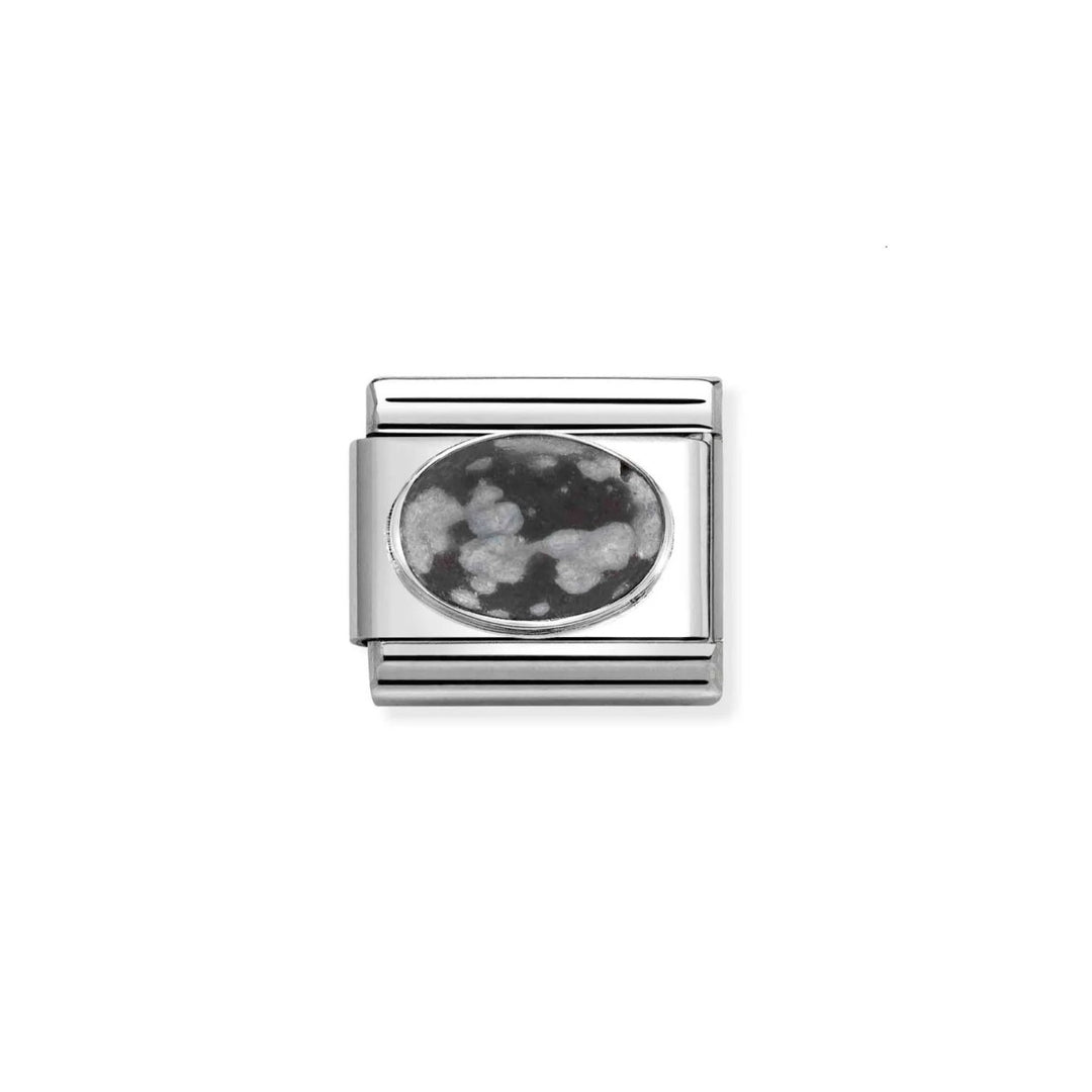 Nomination Classic Charm Silver with Obsidian Stone Matte - 330510_44