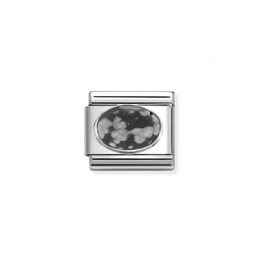 Nomination Classic Charm Silver with Obsidian Stone Matte - 330510_44