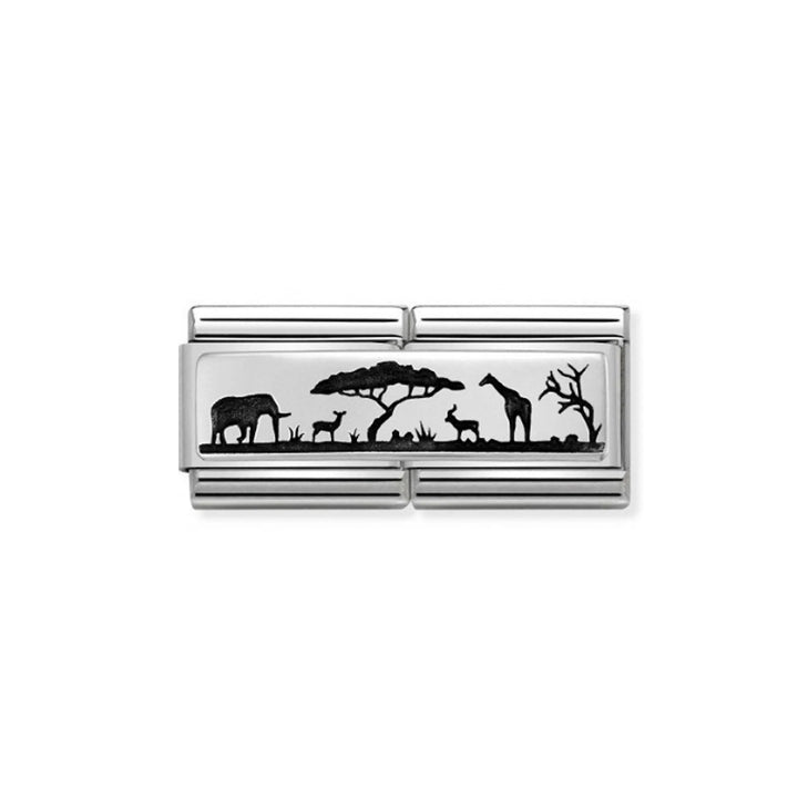 Nomination Silver Double Link Skyline Savana Charm