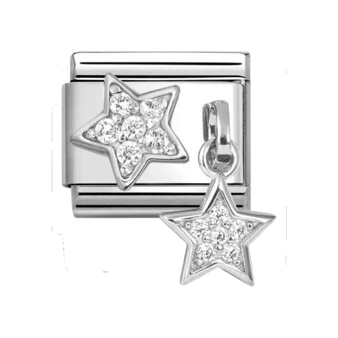 Nomination Silver and Zirconia Star with Star Pendant Charm