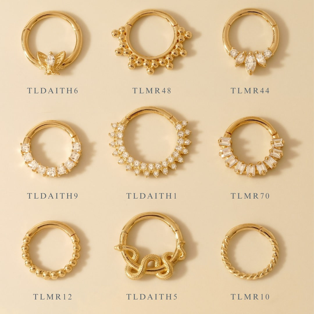 Tish Lyon 9ct Yellow Gold Rope Hinge Ring Single Earring