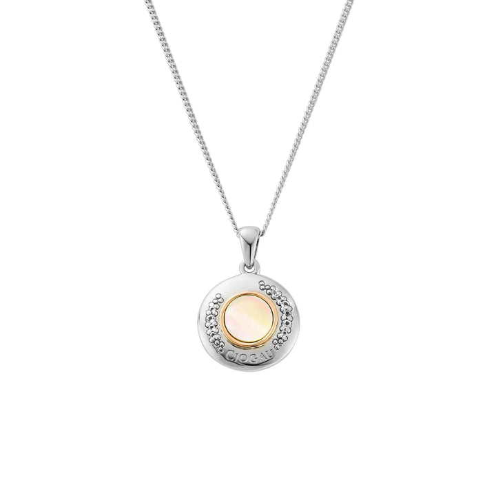 Clogau Sterling Silver Mother of Pearl and Topaz Pendant Necklace