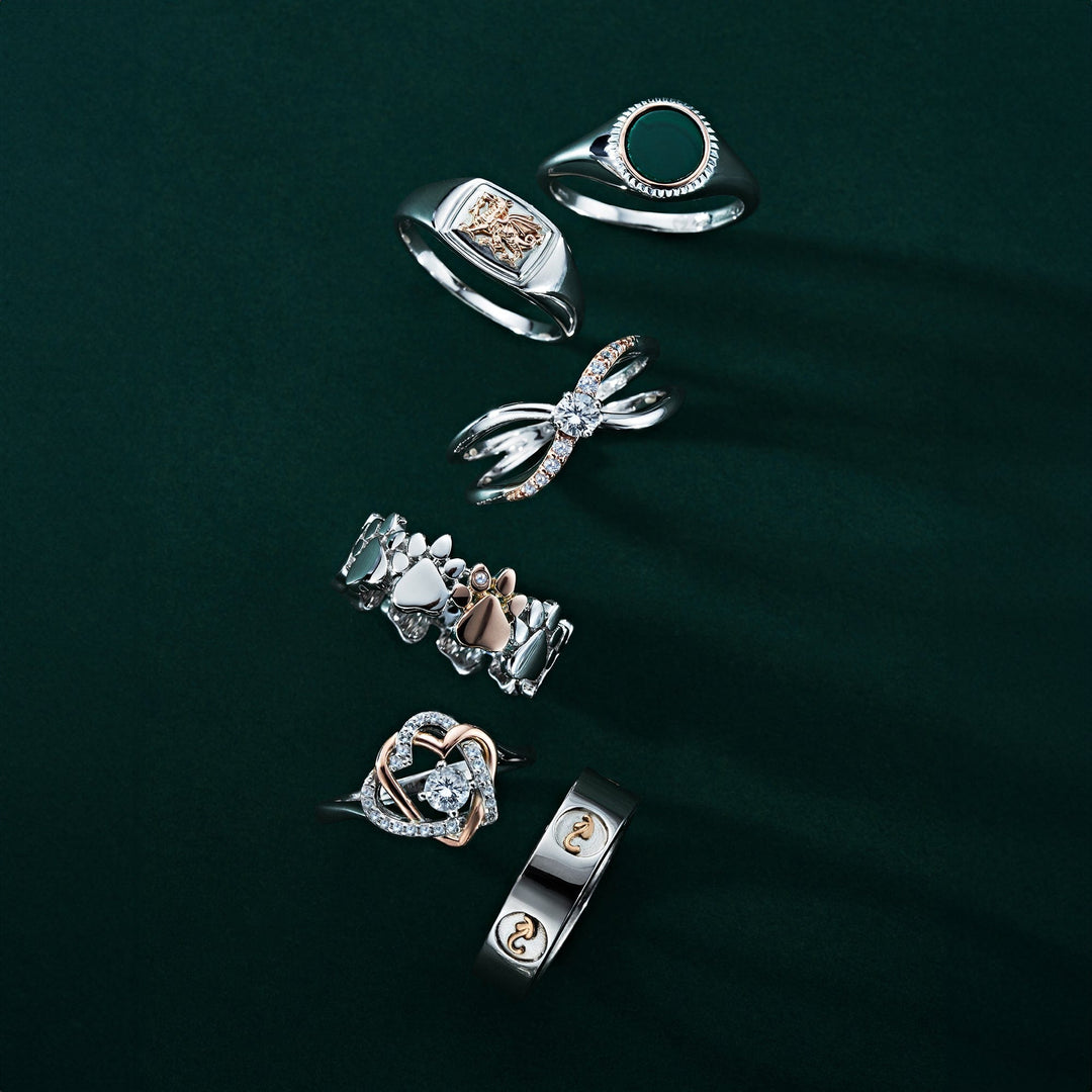 Niche Jewellery Clogau Always In My Heart Sterling Silver Ring with Topaz detail