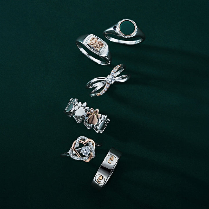 Niche Jewellery Clogau Always In My Heart Sterling Silver Ring with Topaz detail