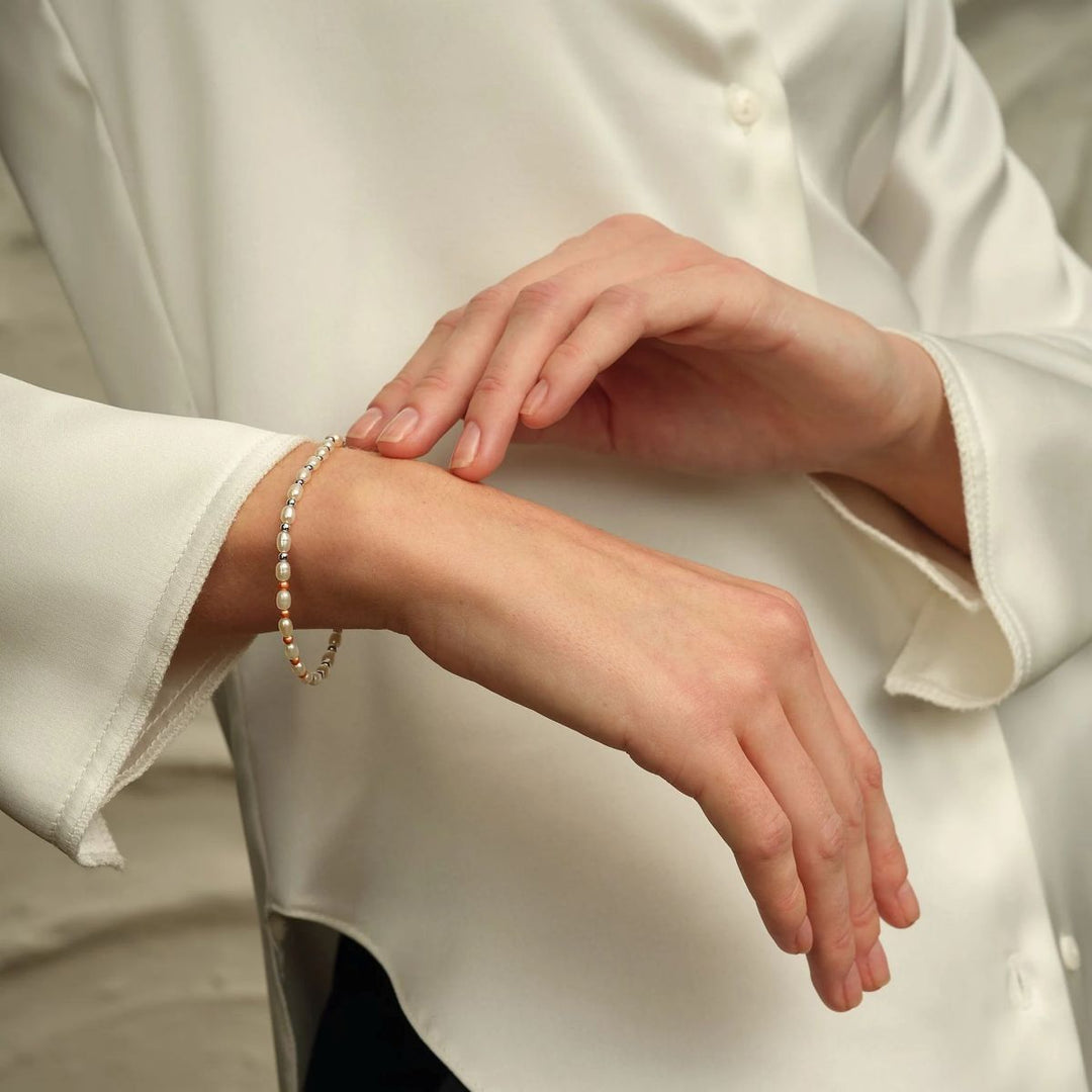 Clogau Nature's Wonder Sterling Silver Beachcomber Bracelet with Pearls - 3SBCH0629