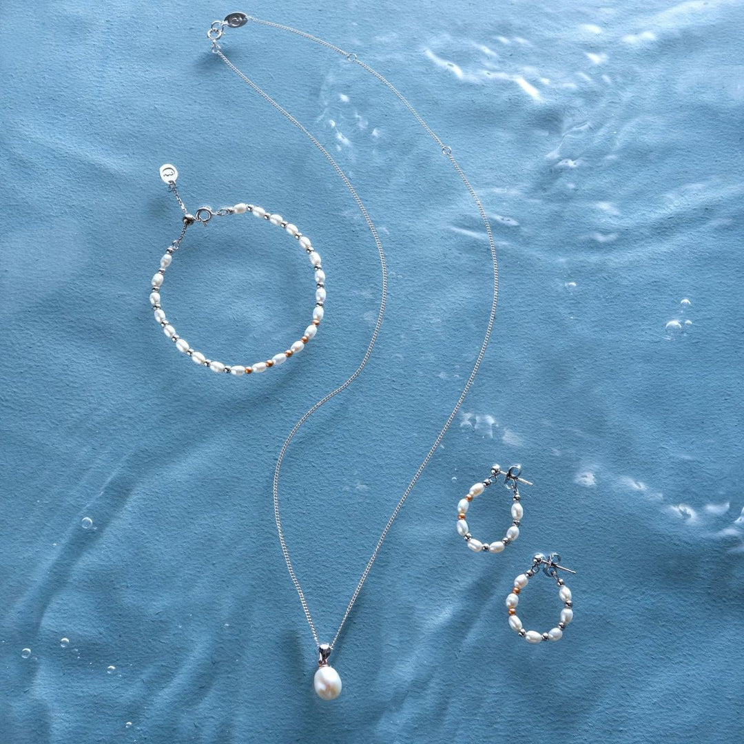 Clogau Nature's Wonder Sterling Silver Beachcomber Bracelet with Pearls - 3SBCH0629