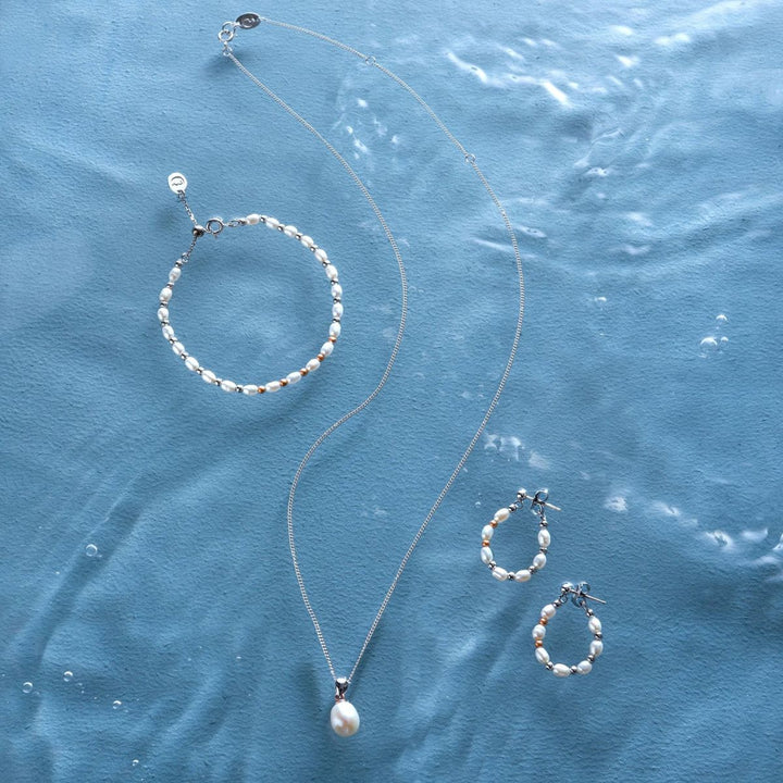 Clogau Nature's Wonder Sterling Silver Beachcomber Bracelet with Pearls - 3SBCH0629