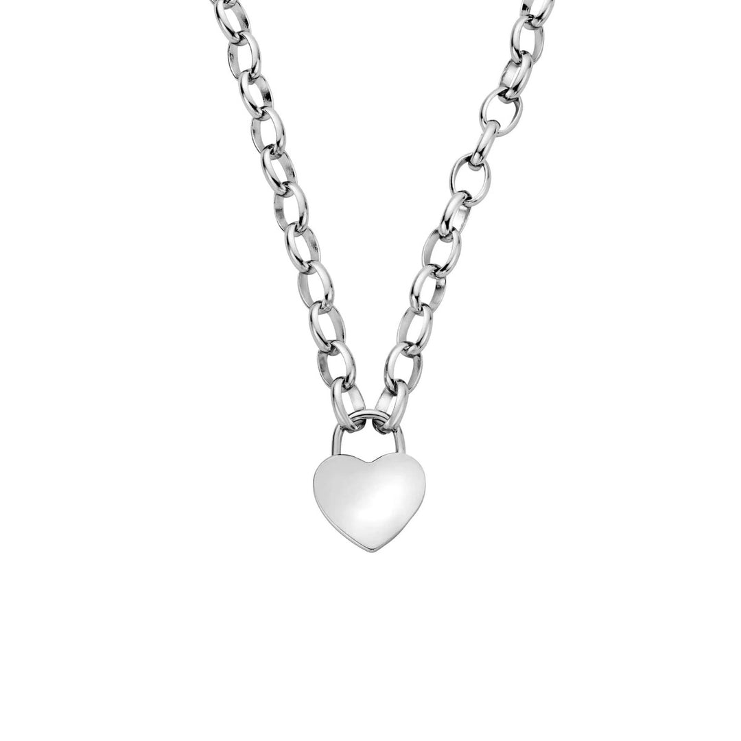 Clogau Cariad Sterling Silver Padlock Necklace. Item code 3SCAR951.