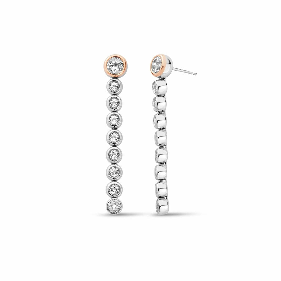 Clogau Celebration Silver Drop Hoop Earrings 3SCLC0799
