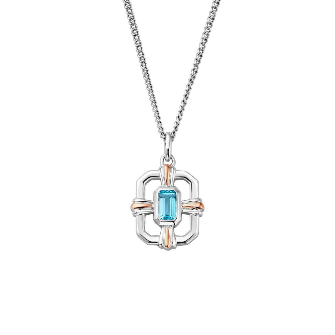 Clogau Enchanted Gateways Silver and Swiss Blue Topaz Pendant - 3SEGW0728