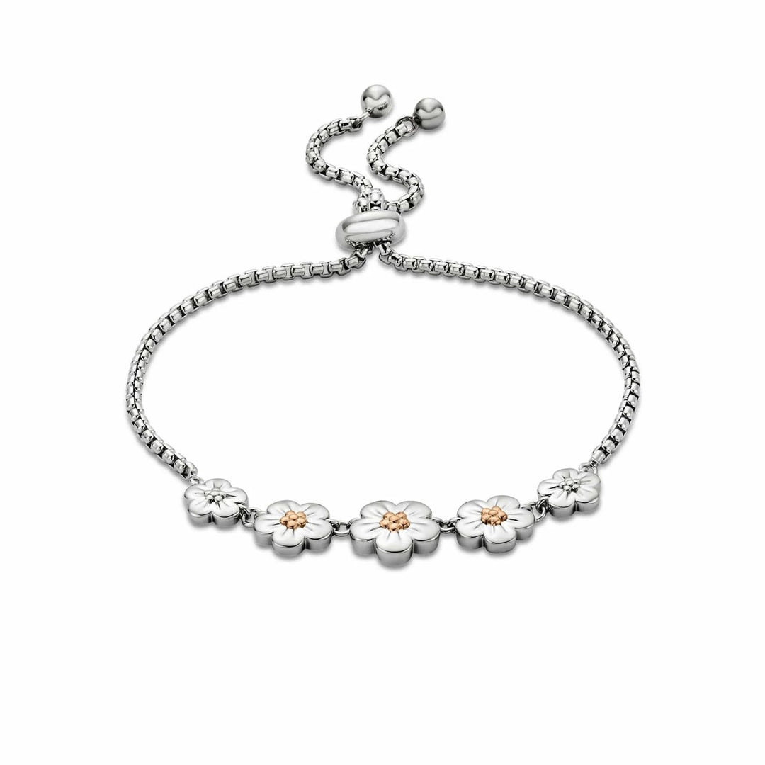 Clogau Nature's Wonder Sterling Silver Forget-Me-Not Adjustable Bracelet 3SFMN904