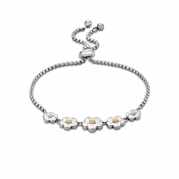 Clogau Nature's Wonder Sterling Silver Forget-Me-Not Adjustable Bracelet 3SFMN904