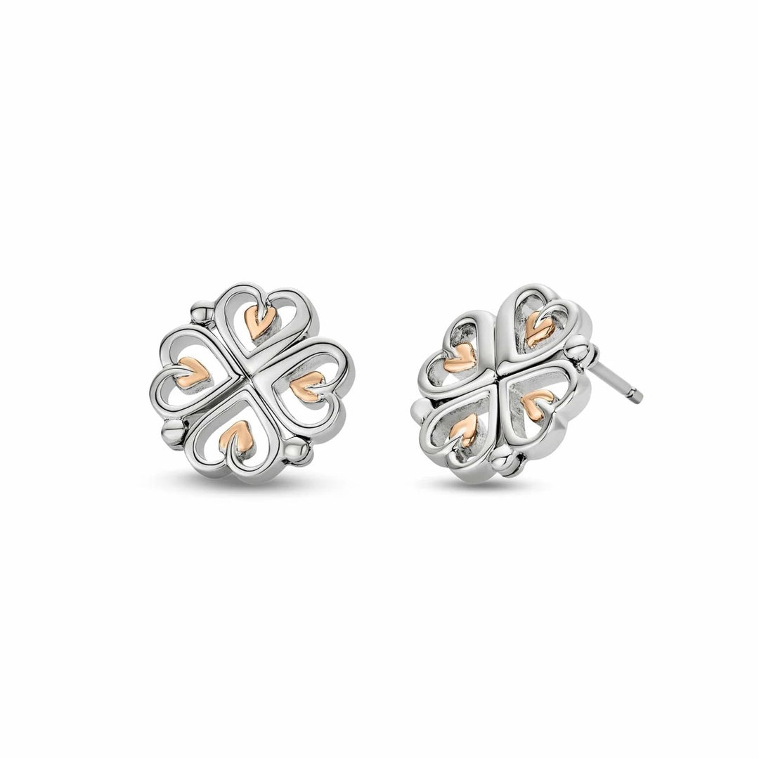 Clogau Tree of Life Sterling Silver Heart Drop Stud Earrings