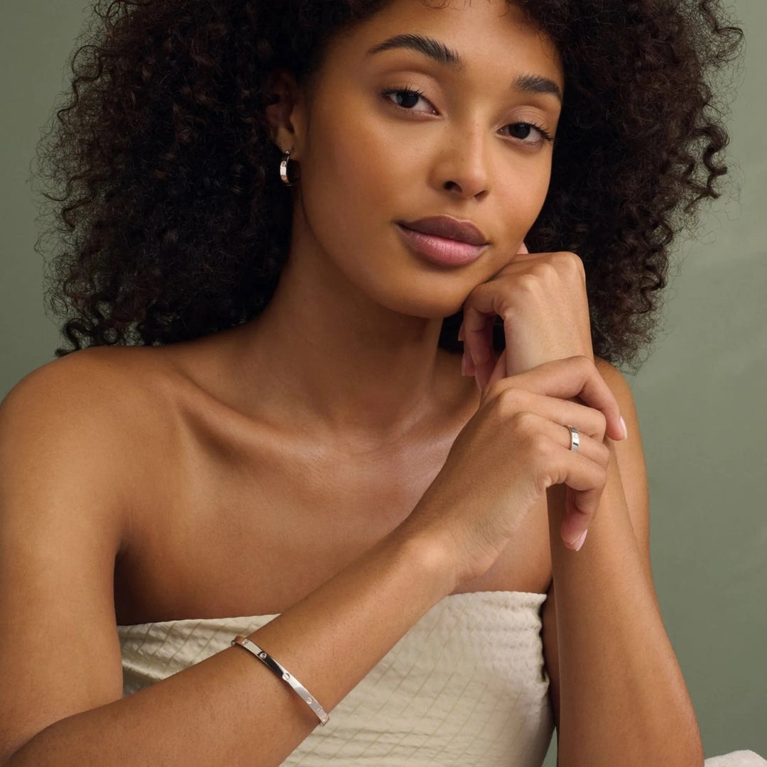 Clogau Insignia Sterling Silver Slim Bangle 3SINS852