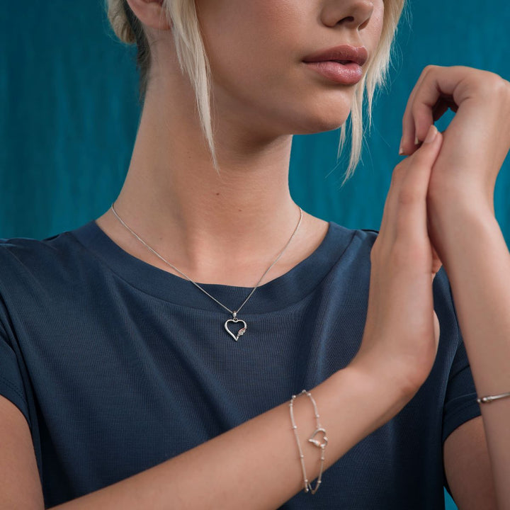 Clogau Past Present Future Heart Pendant - 3SPPF0647