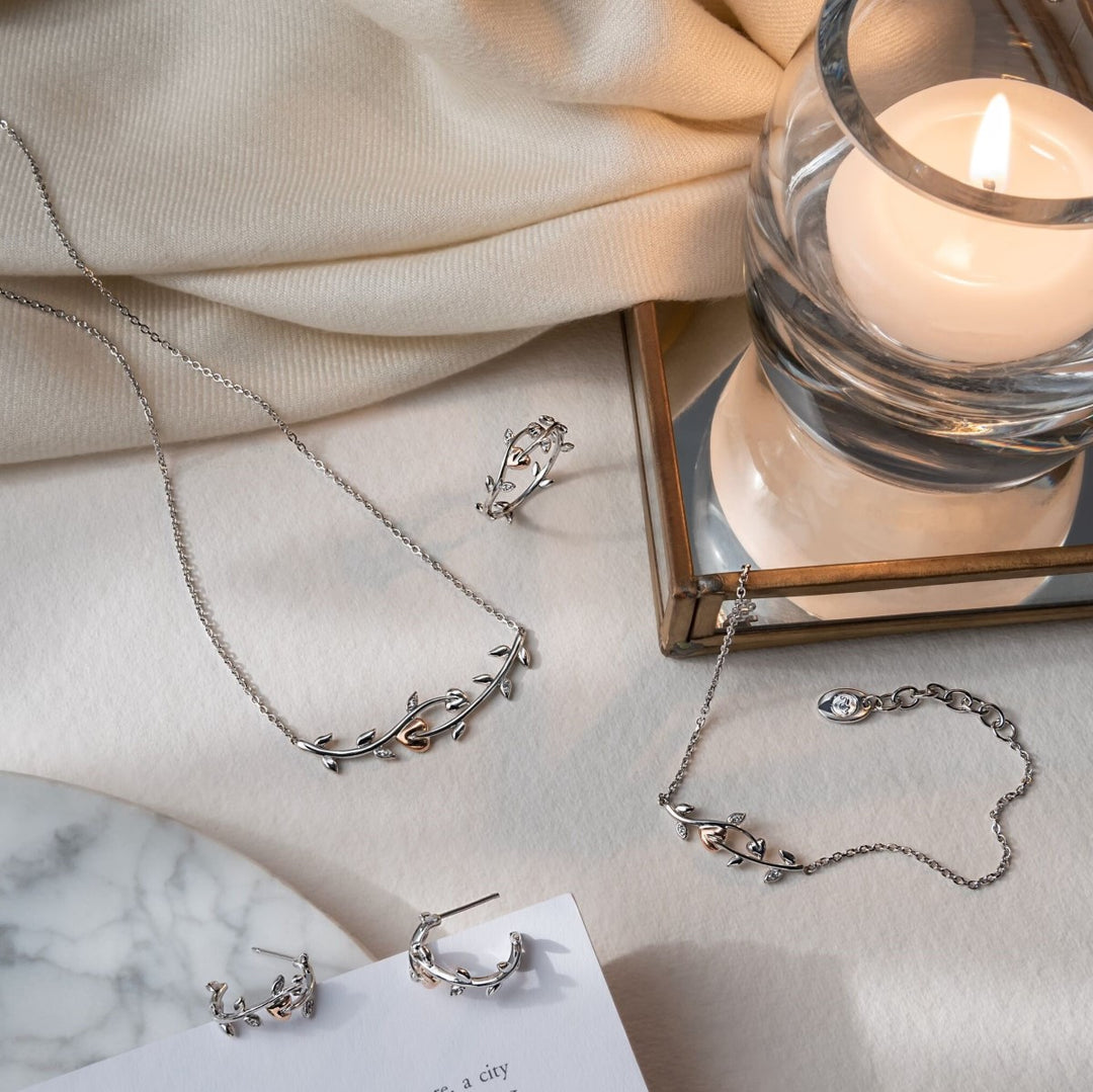 Clogau Vine of Life White Topaz Necklace 3STOL0237