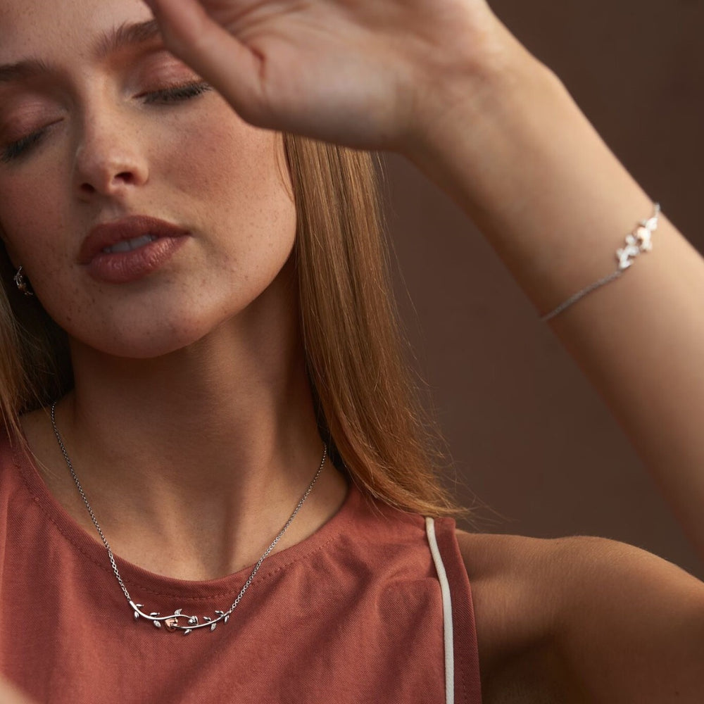 Clogau Vine of Life White Topaz Necklace 3STOL0237