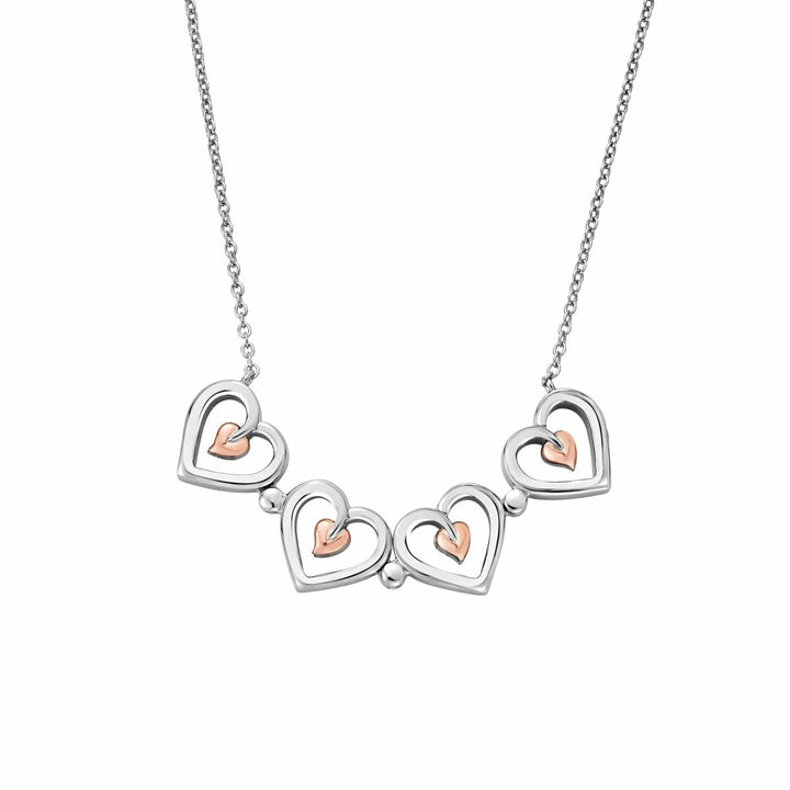 Clogau Tree of Life Heart Silver Necklace - 3STOL0623