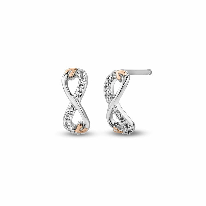 Clogau Tree of Life Sterling Silver Infinity Stud Earrings with Topaz 3STOL853
