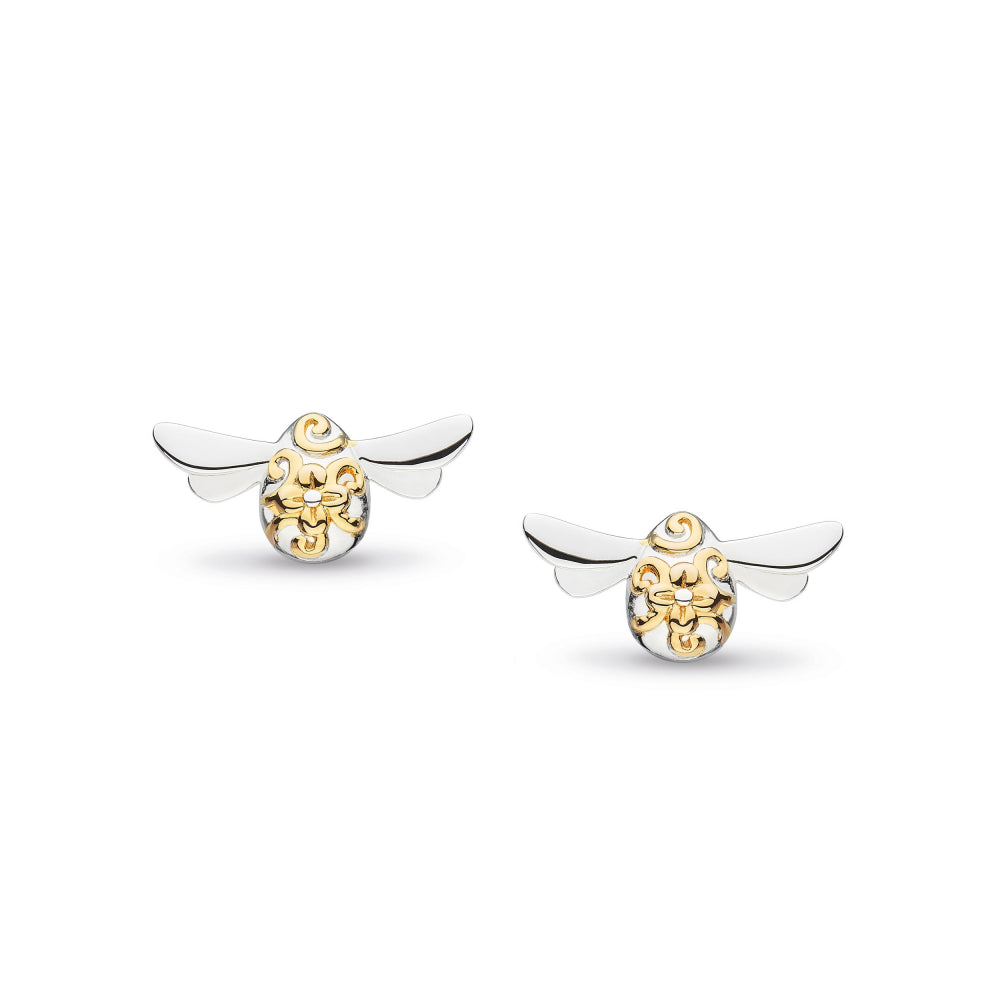 Kit Heath Blossom Flyte Honey Bee Stud Earrings 40338GRP