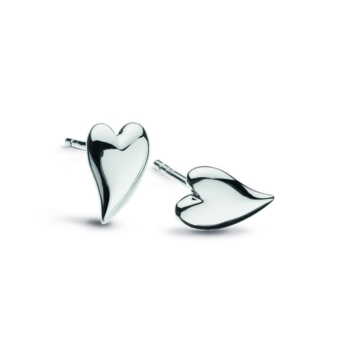 Kit Heath Desire Kiss Mini Heart Stud Silver Earrings 40BK028