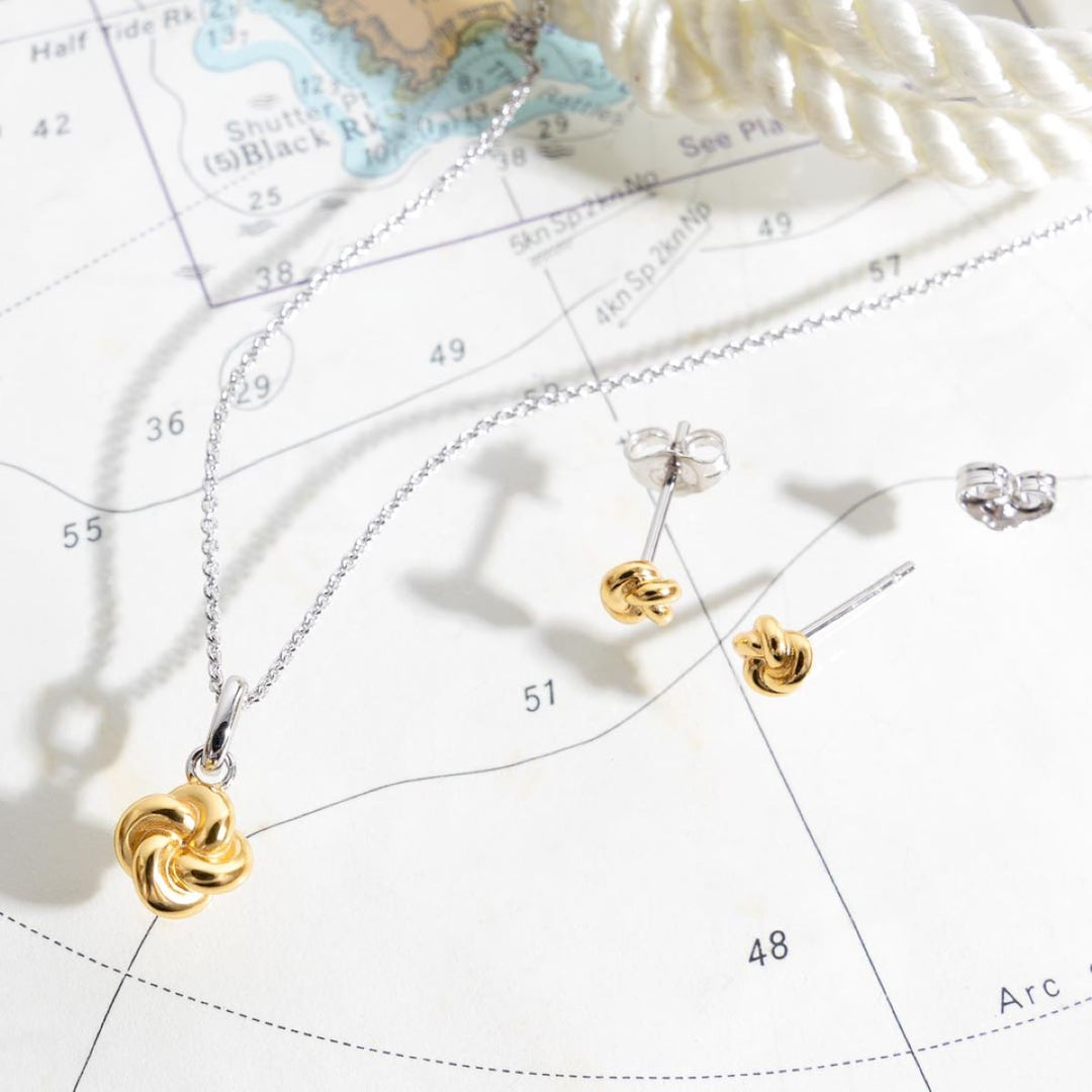 Kit Heath Marina Tide Knot Golden Stud Earrings - 41060GRP