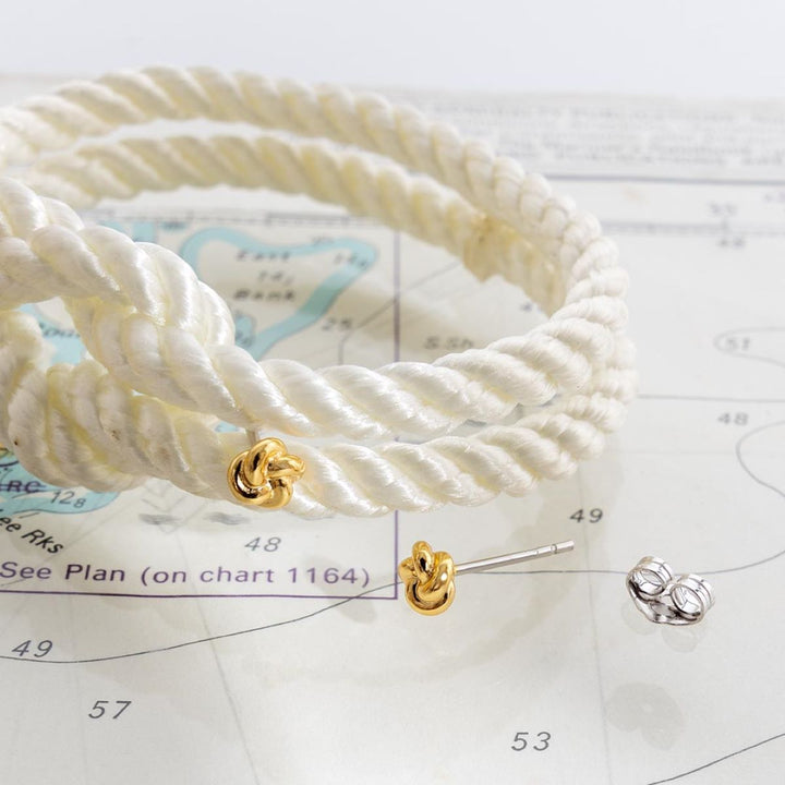 Kit Heath Marina Tide Knot Golden Stud Earrings - 41060GRP