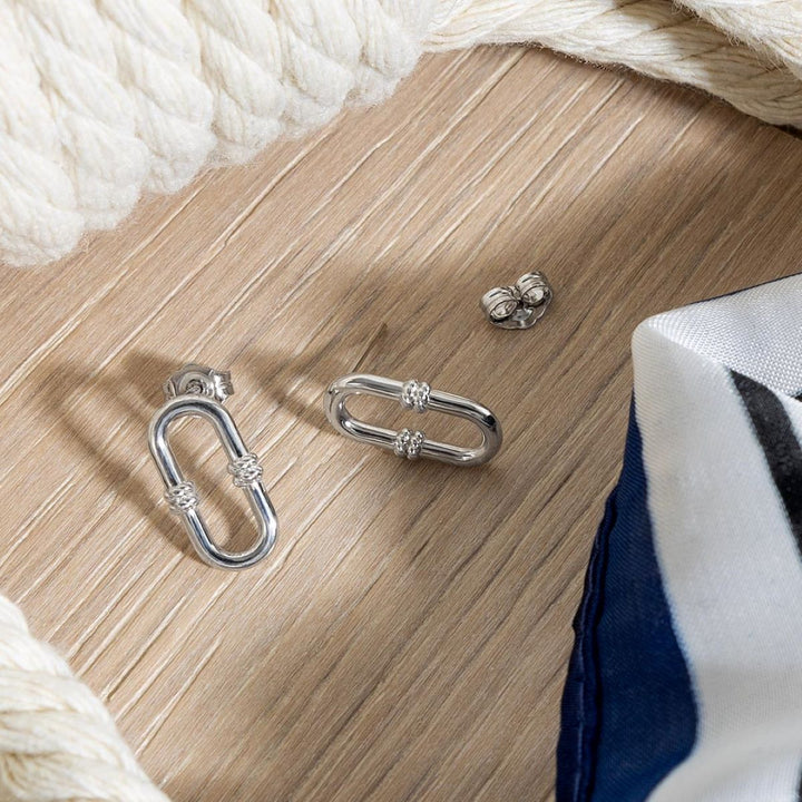 Kit Heath Marina Rope Bar Link Stud Earrings - 41091RP