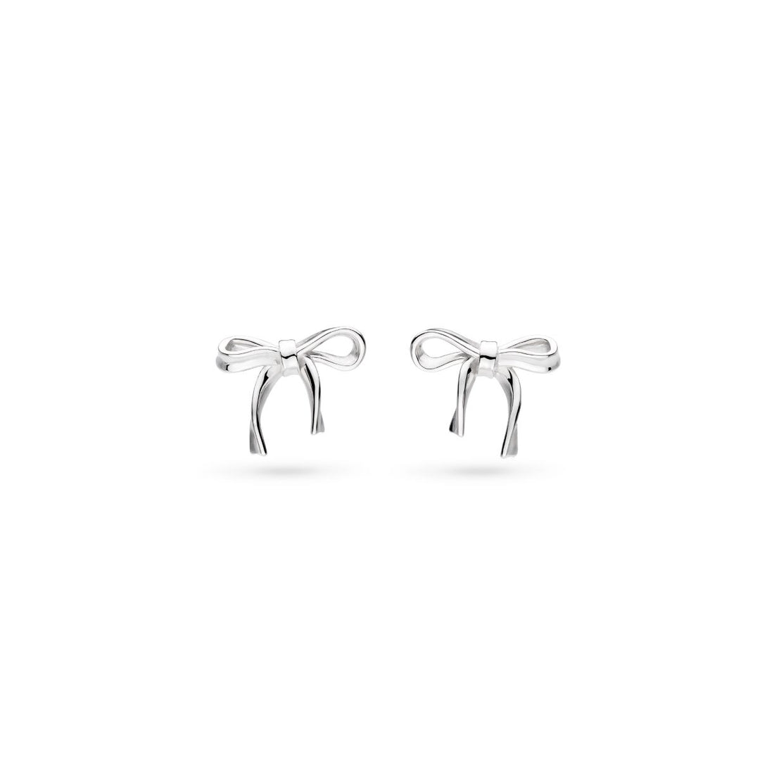 Kit Heath Serenity Ribbon Bow Dainty Stud Earrings - 41187RP