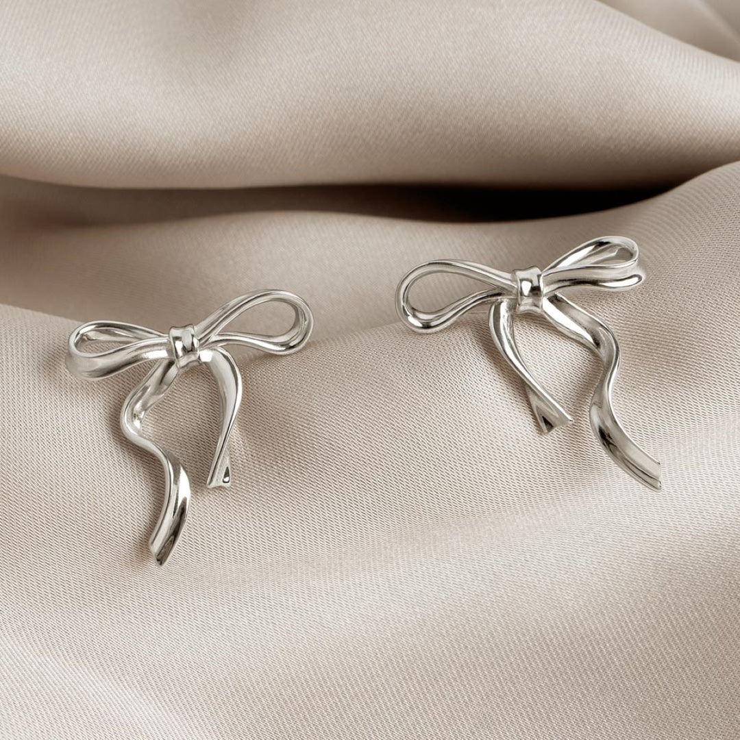 Kit Heath Serenity Ribbon Bow Stud Earrings 41188RP