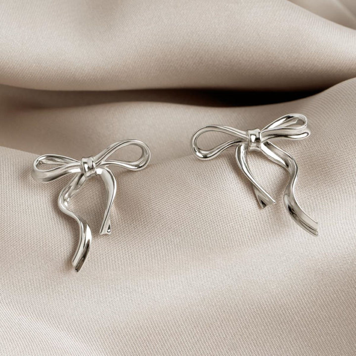 Kit Heath Serenity Ribbon Bow Stud Earrings 41188RP