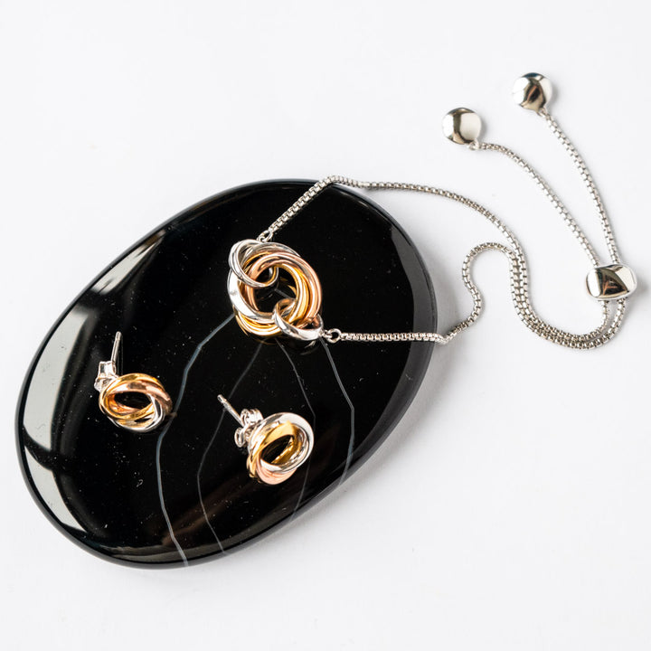 Kit Heath Bevel Trilogy Gold and Rose Gold Toggle Bracelet 7169GRG