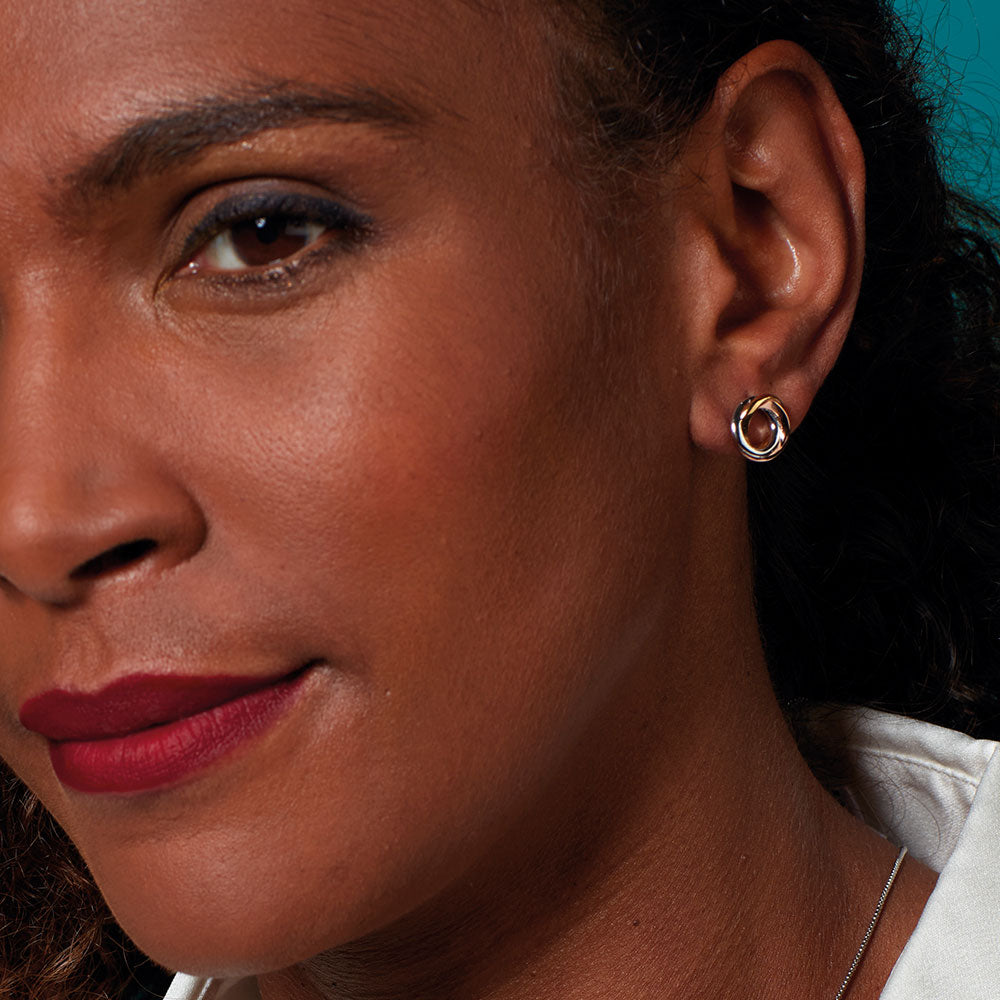 Kit Heath Bevel Cirque Trilogy Stud Earrings 4169GRG